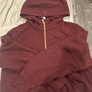 lululemon athletica Women’s Maroon Zip-Up Sweater